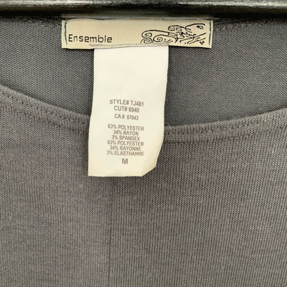 Ensemble Rouched Blouse Grey Size M - Picture 3 of 4